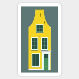 Old house in Leiden Holland Sticker